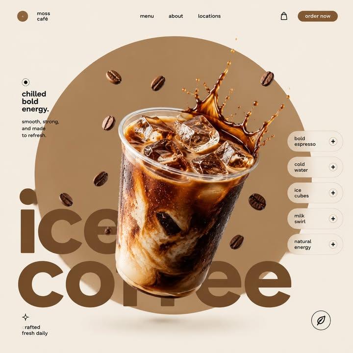 Matcha Latte & ART DIRECTION Modern minimalist food advertising aesth…