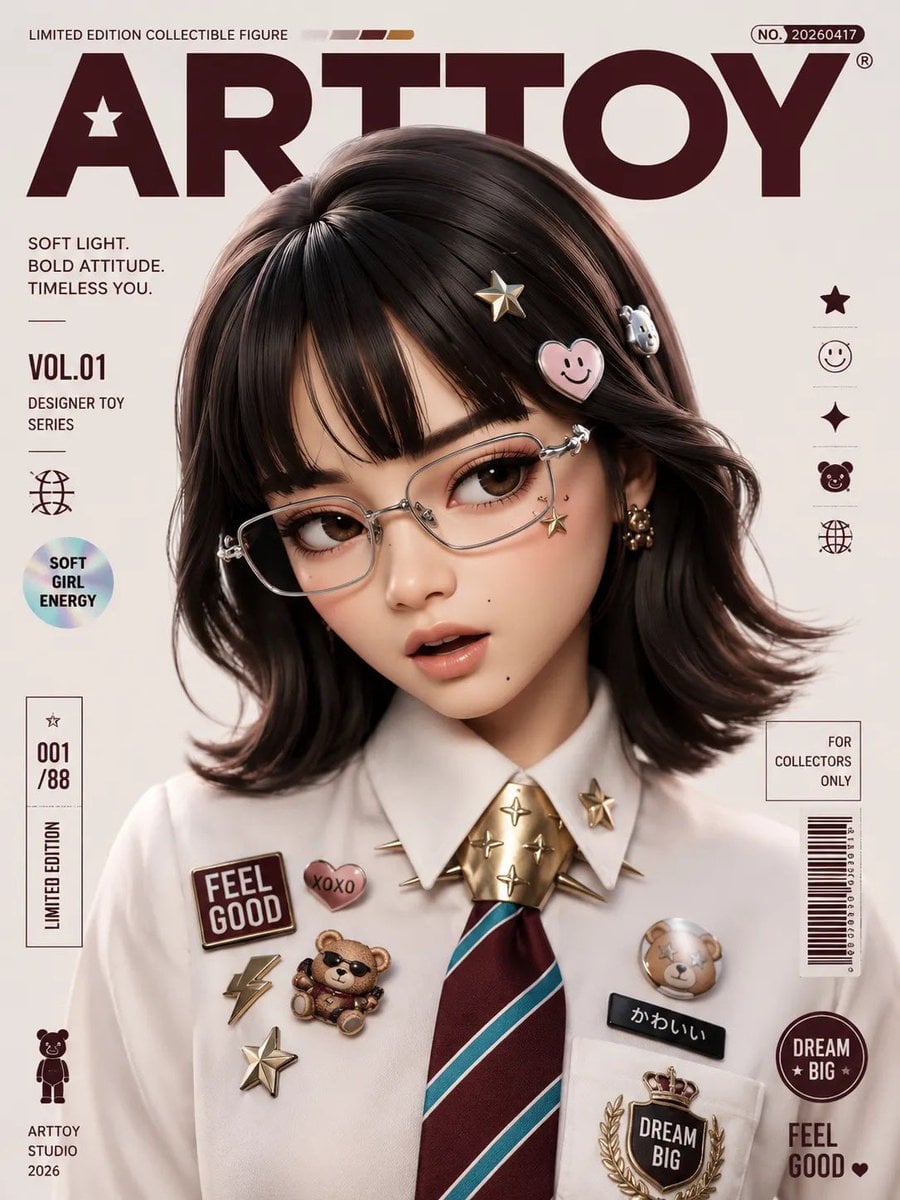 Transform the input image into a premium designer collectible-art toy…