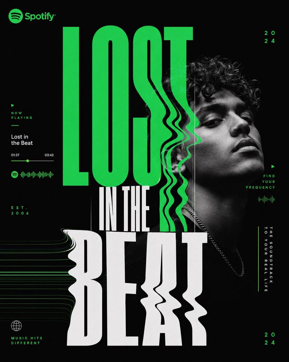 SPOTIFY — LOST IN THE BEAT Act as Spotify Creative Studio AKQA Buck COLLINS Pentagram and Media.Monks creatin…