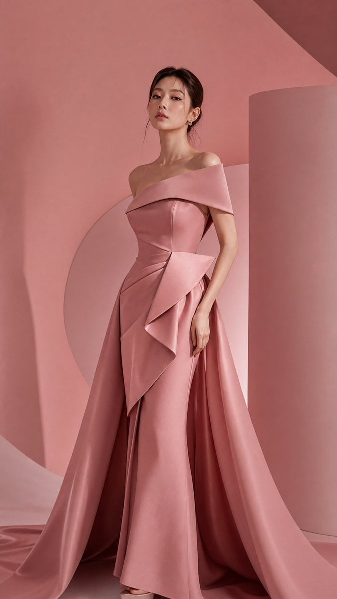 High-end editorial masterpiece, monochromatic reddish environment, el…
