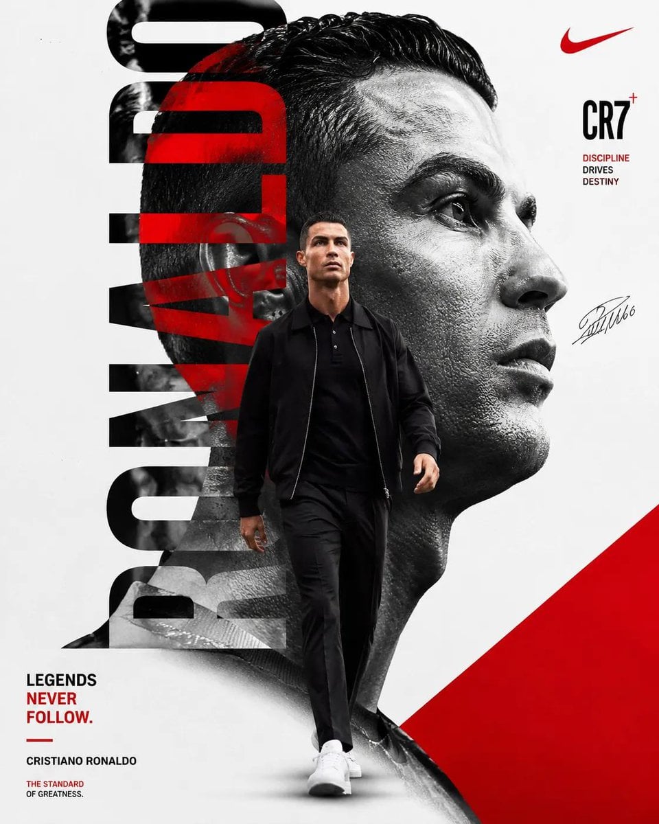 Ultra-premium minimalist sports poster featuring a confident man walk…