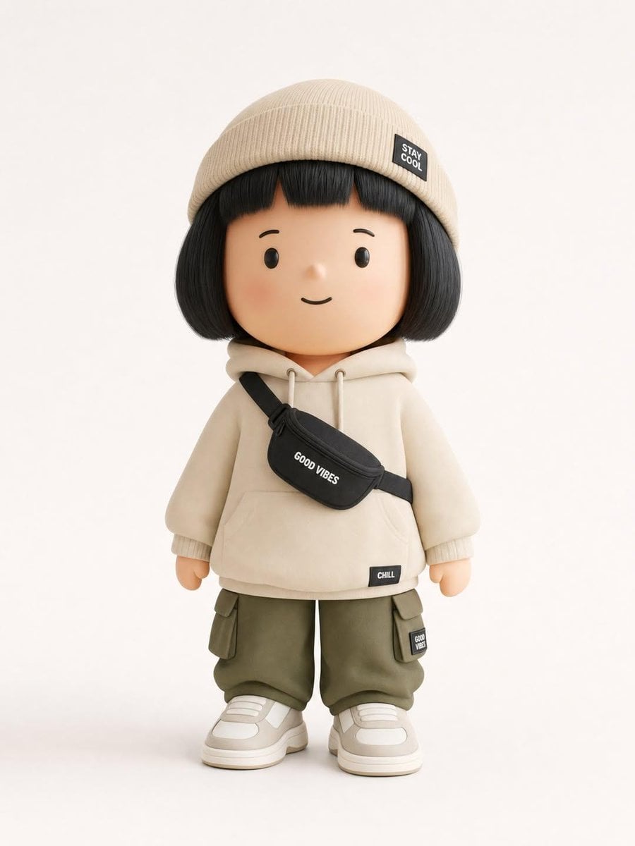 Generate a designer art toy / collectible figurine designed to showca…