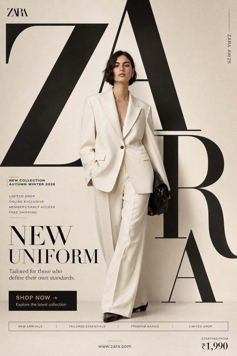 "NEW UNIFORM" FORMAT Ultra-Premium Fashion SMM Promotional Poster Ver…