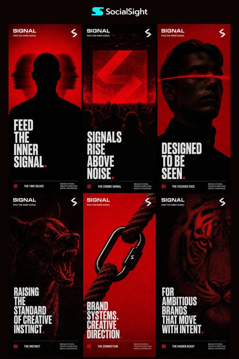 project title INNER SIGNAL concept type Brand Identity Poster Series…