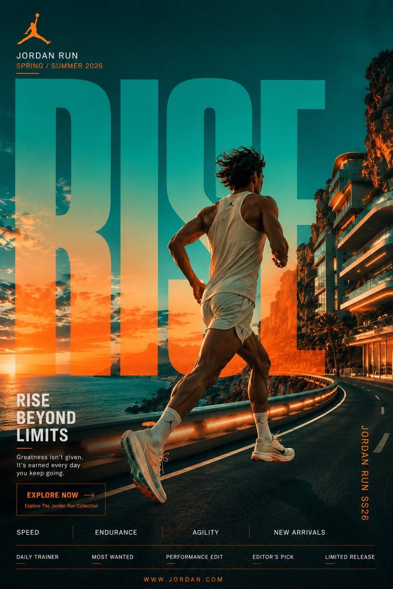 SKECHERS GO RUN RAZOR "KEEP GOING" FORMAT Ultra-Premium Running Footwear SMM Promotional Poster Vertical 4:5…