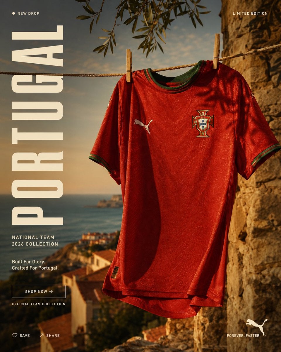 FORMAT 4:5 vertical luxury football product advertising poster ultra-photorealistic commercial product photog…