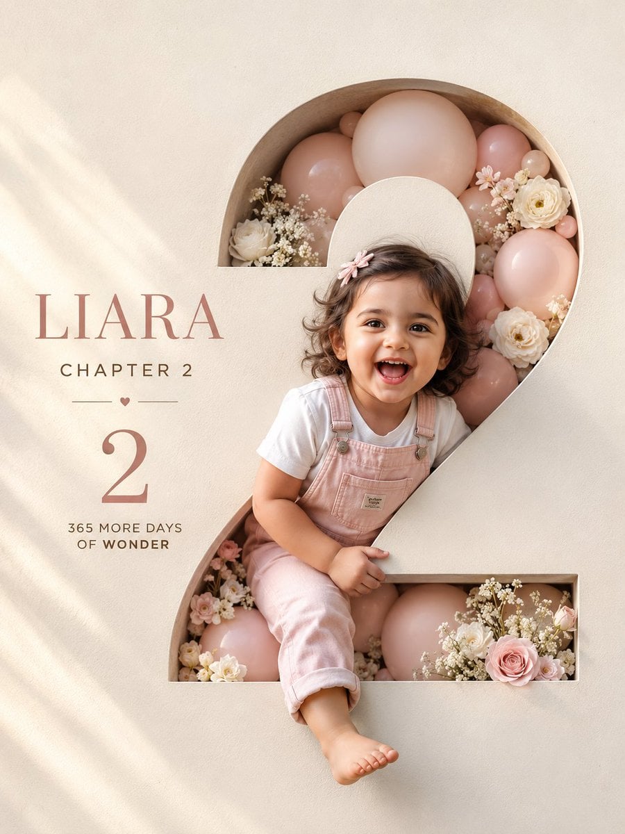 Professional luxury birthday poster, 3:4 portrait composition, ultra…