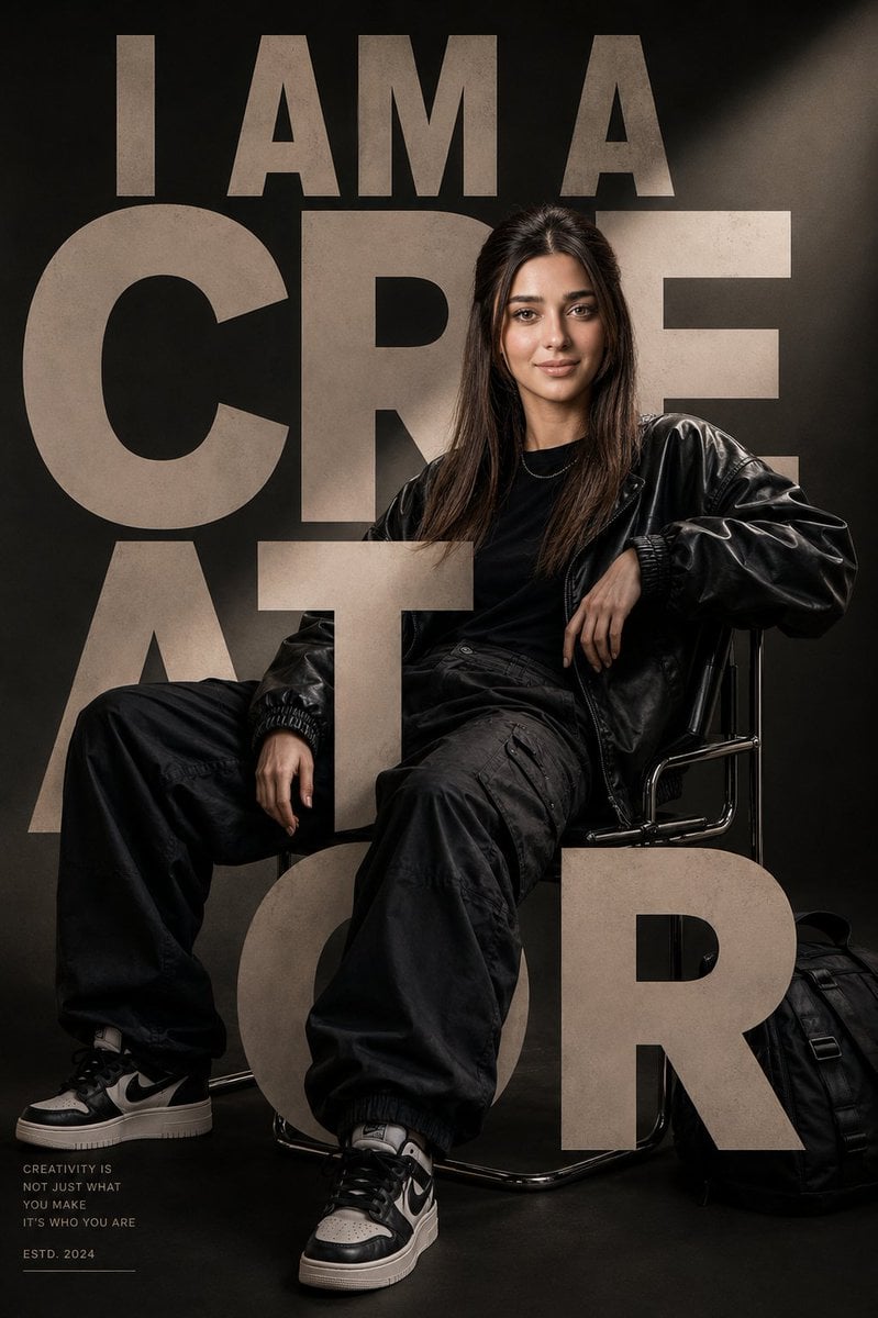 Ultra-premium fashion editorial poster, luxury streetwear aesthetic,…