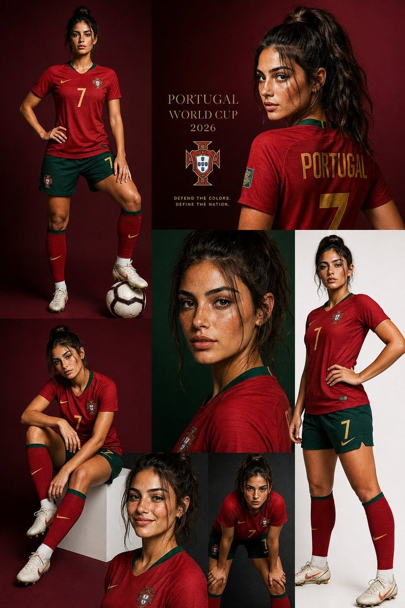 Create a luxury sports fashion collage editorial featuring a stylish…