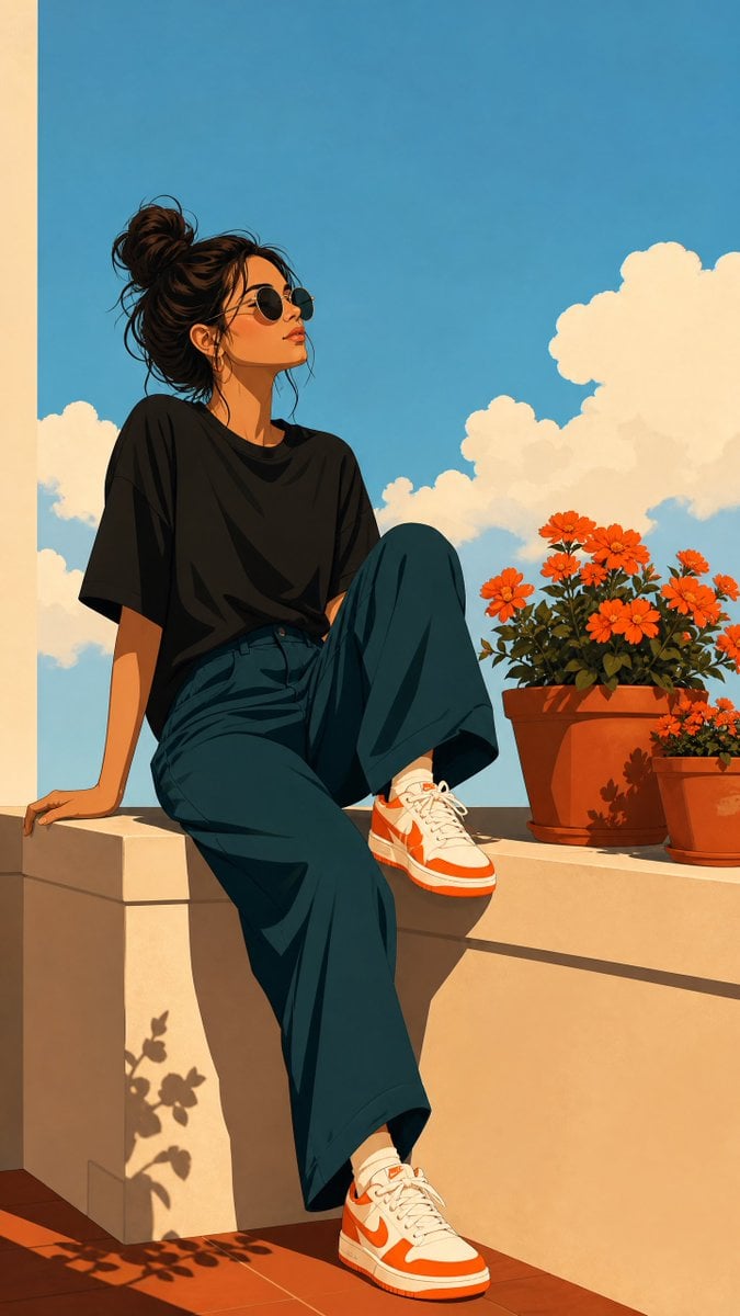 An illustration in a clean, modern, flat-color digital art style. The…
