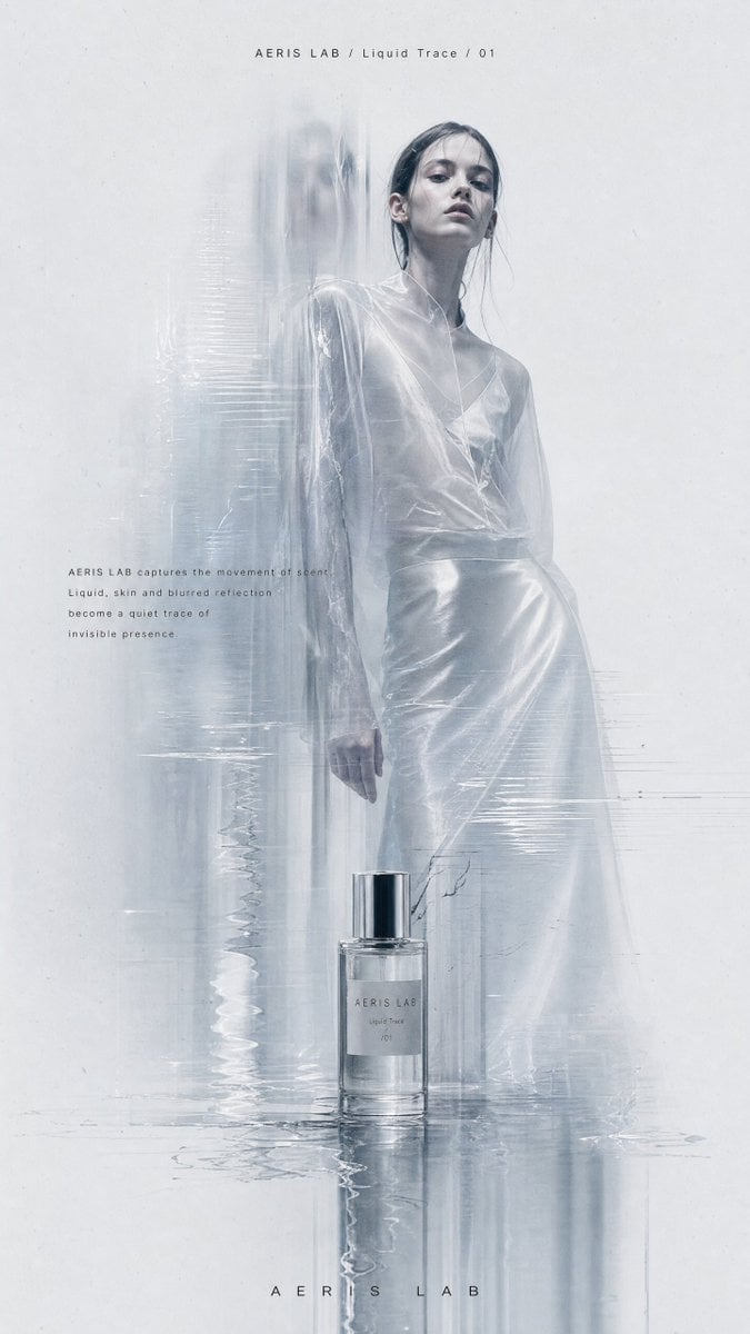 Create a vertical high-resolution experimental fashion editorial post…