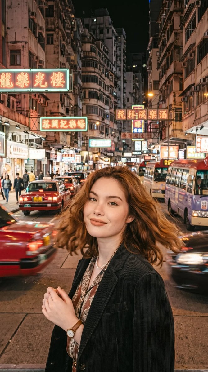 Generates a portrait photos with a retro Hong Kong style. The overall…