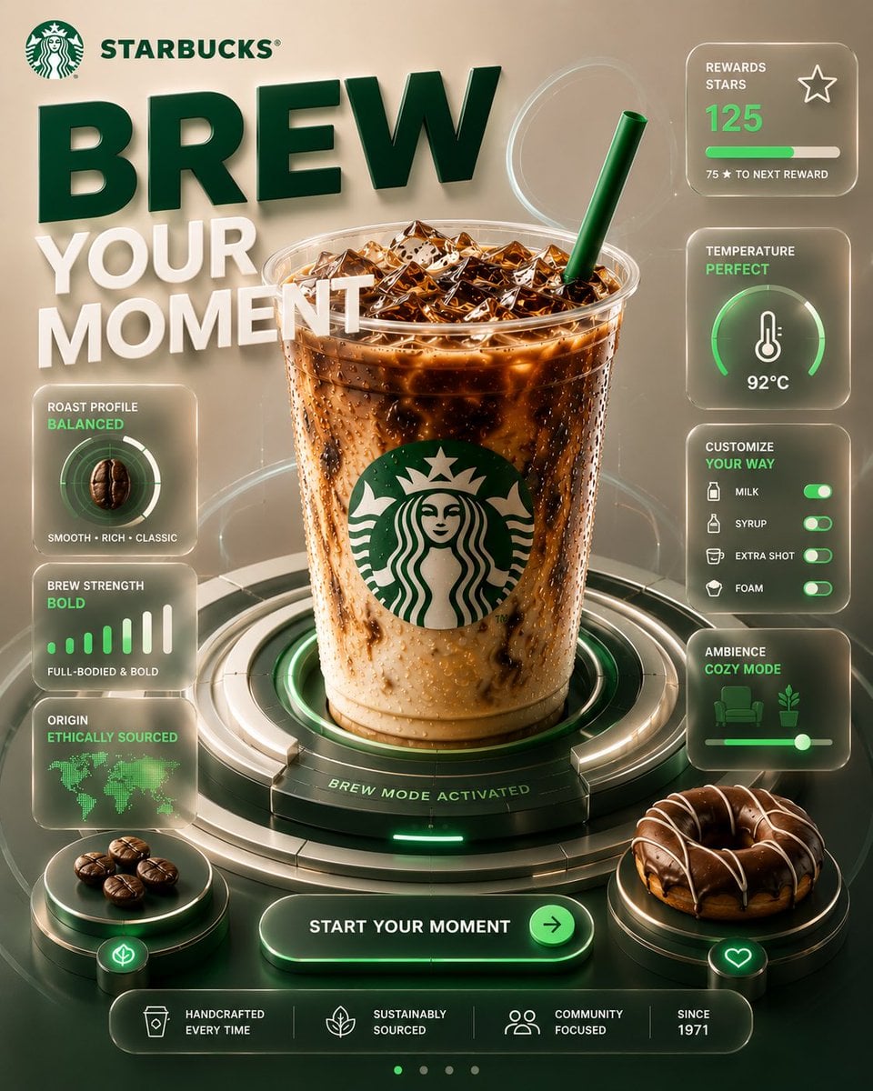 DUNKIN' — FUEL MODE FORMAT 4:5 vertical premium SMM advertising poste…