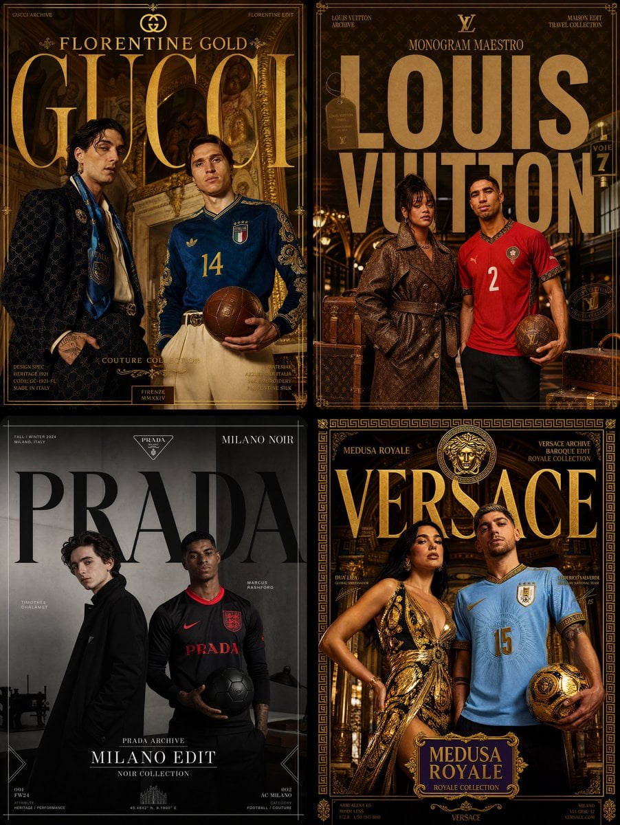 Gucci × Federico Chiesa - Florentine Gold Ultra-premium luxury-fashio…
