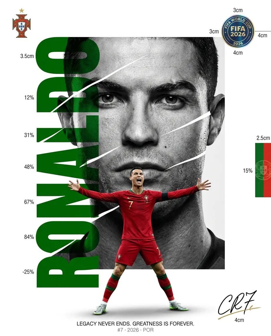 Create a luxury FIFA World Cup editorial poster. Clean white backgrou…