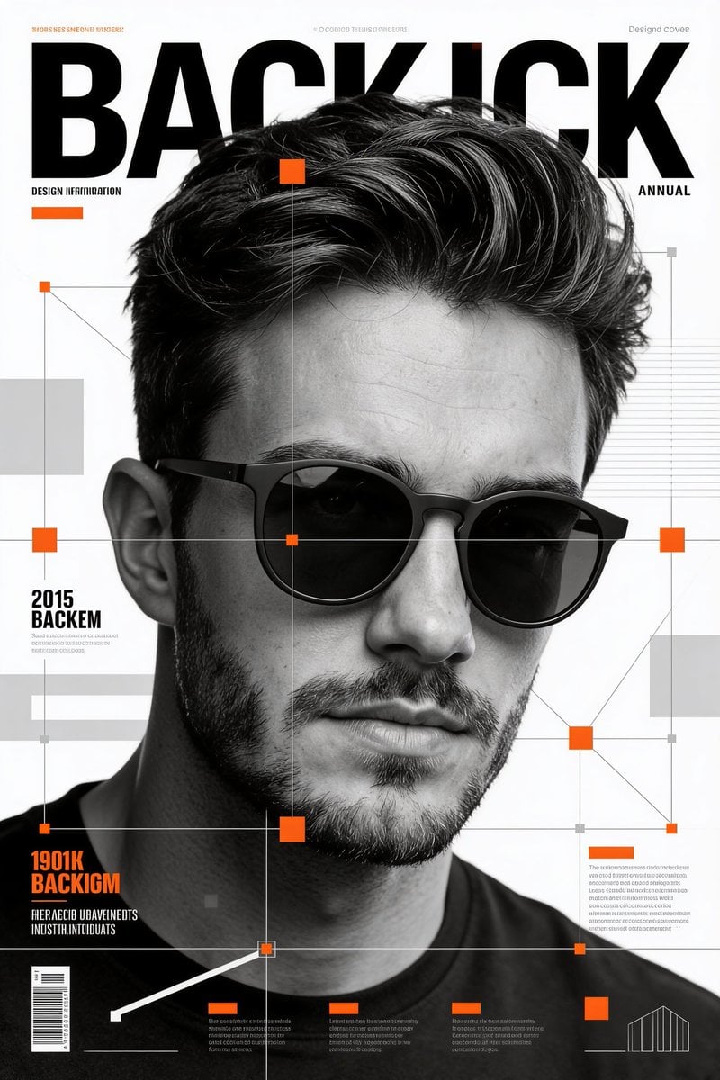 Create a highly graphic Beckham poster built almost entirely in monoc…