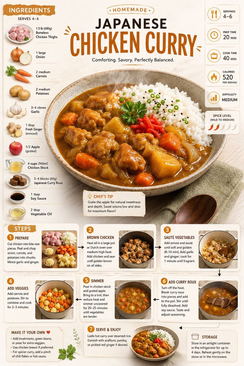 “Create an ultra-clean modern recipe infographic. Showcase a generous…