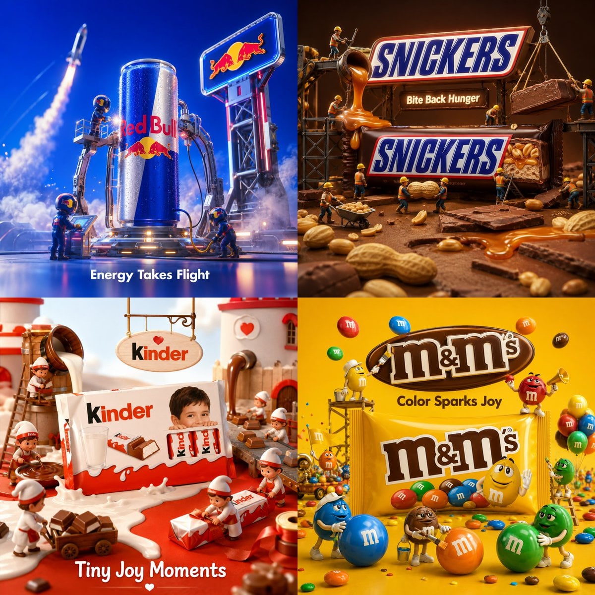 Create a premium playful 3D advertising poster for [Brand Name] using…