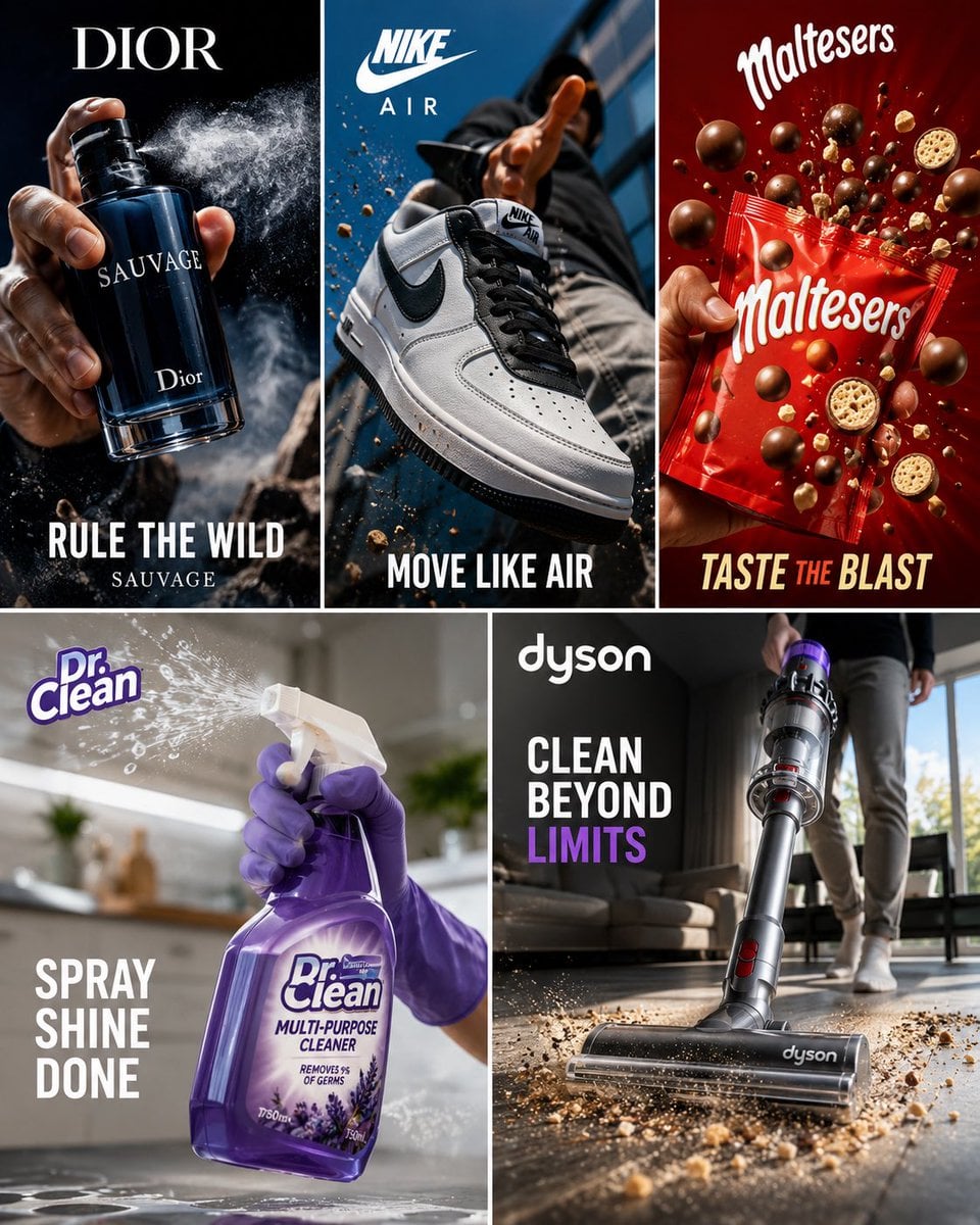 Create a premium UGC-style advertising poster for [Product] by [Brand…