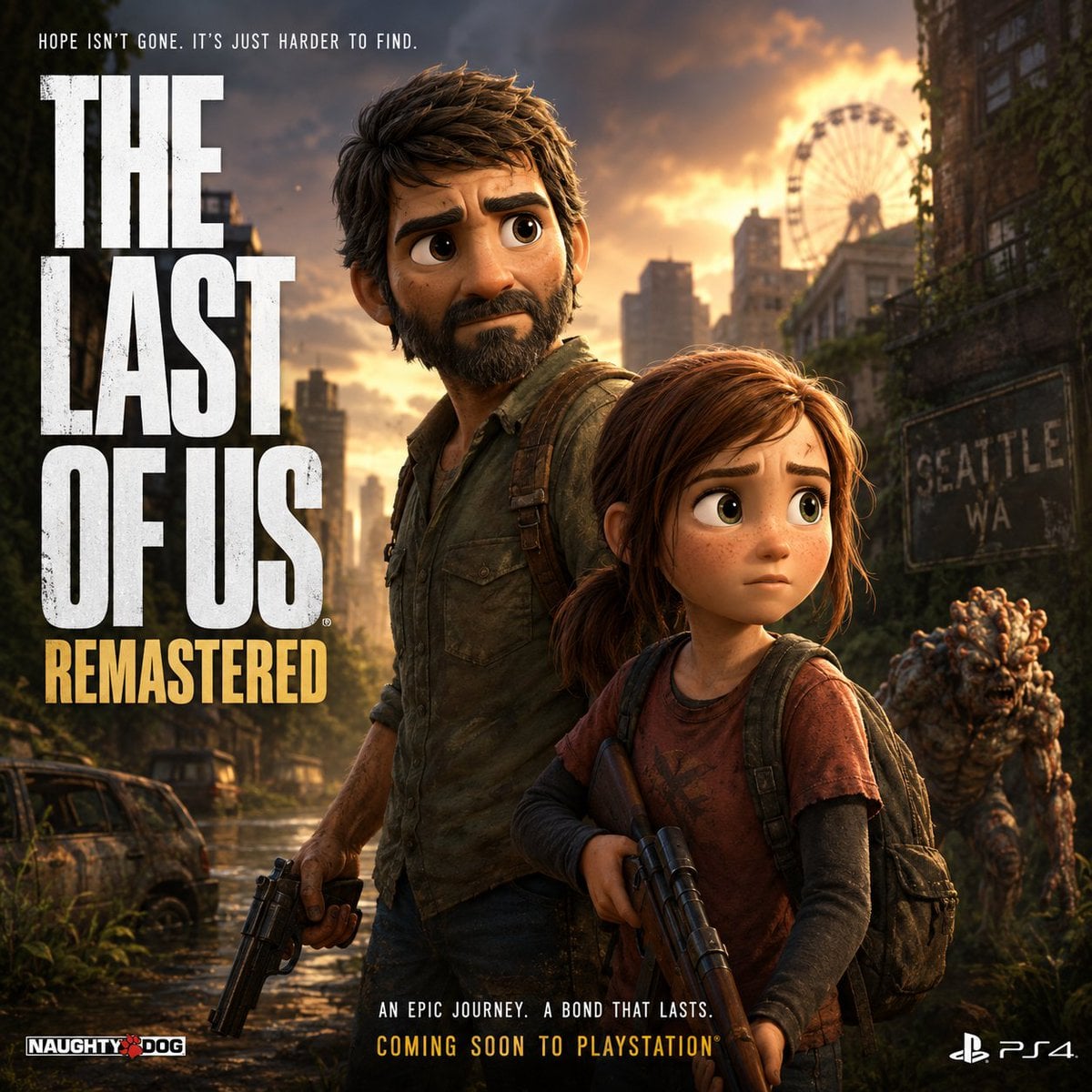 Pixar-style movie poster reimagining of the video game [Video Game].…