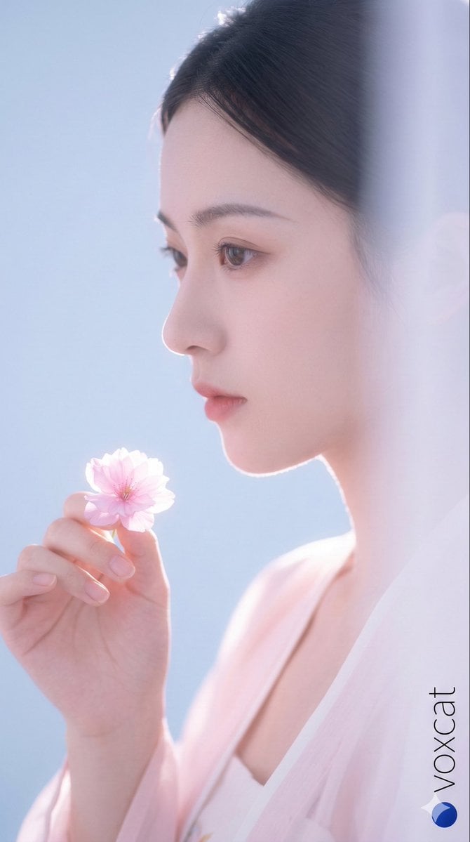 A cinematic half-body close-up portrait of an elegant and cool ancien…