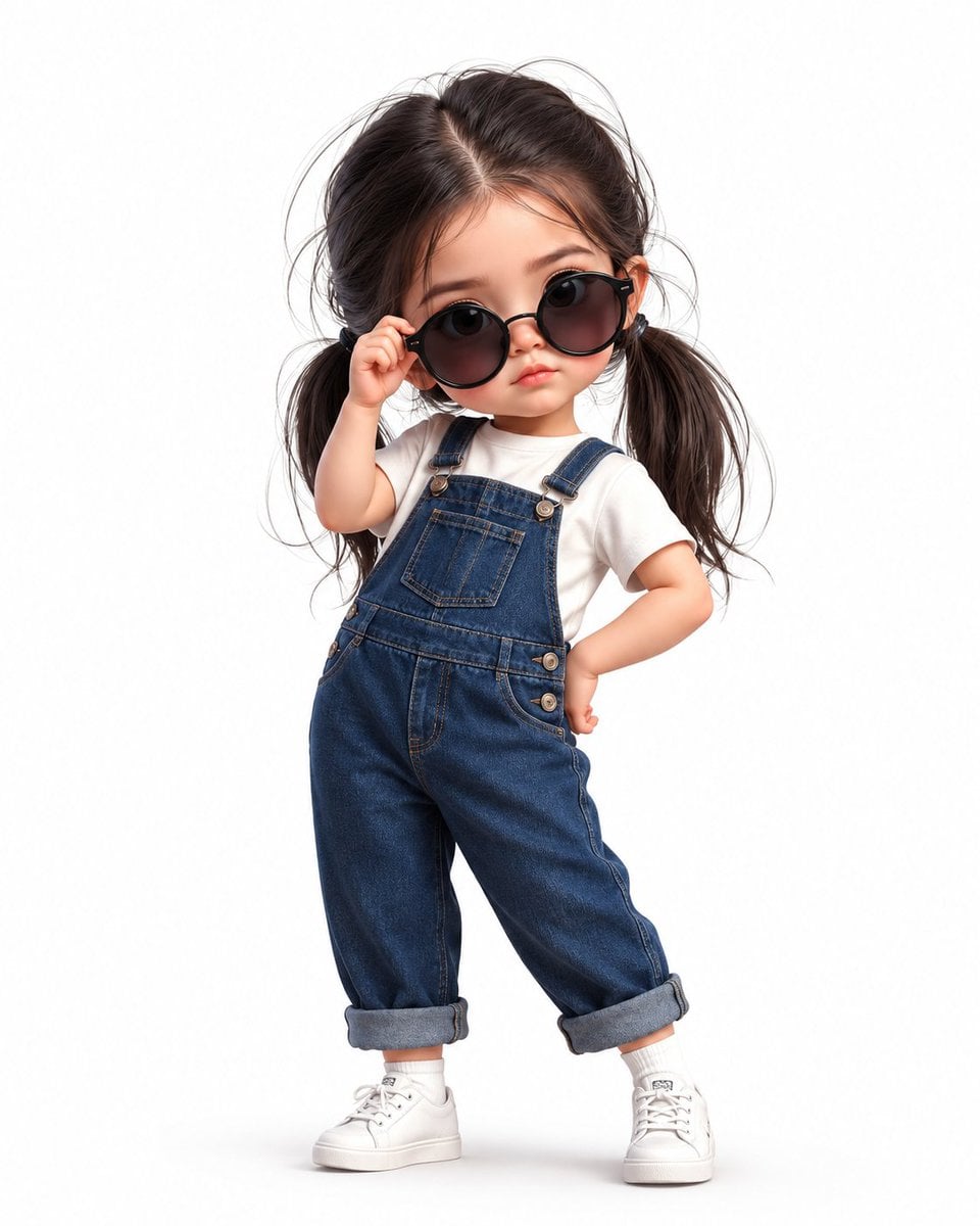 Create a high-quality, cute chibi-style 3D character illustration of…