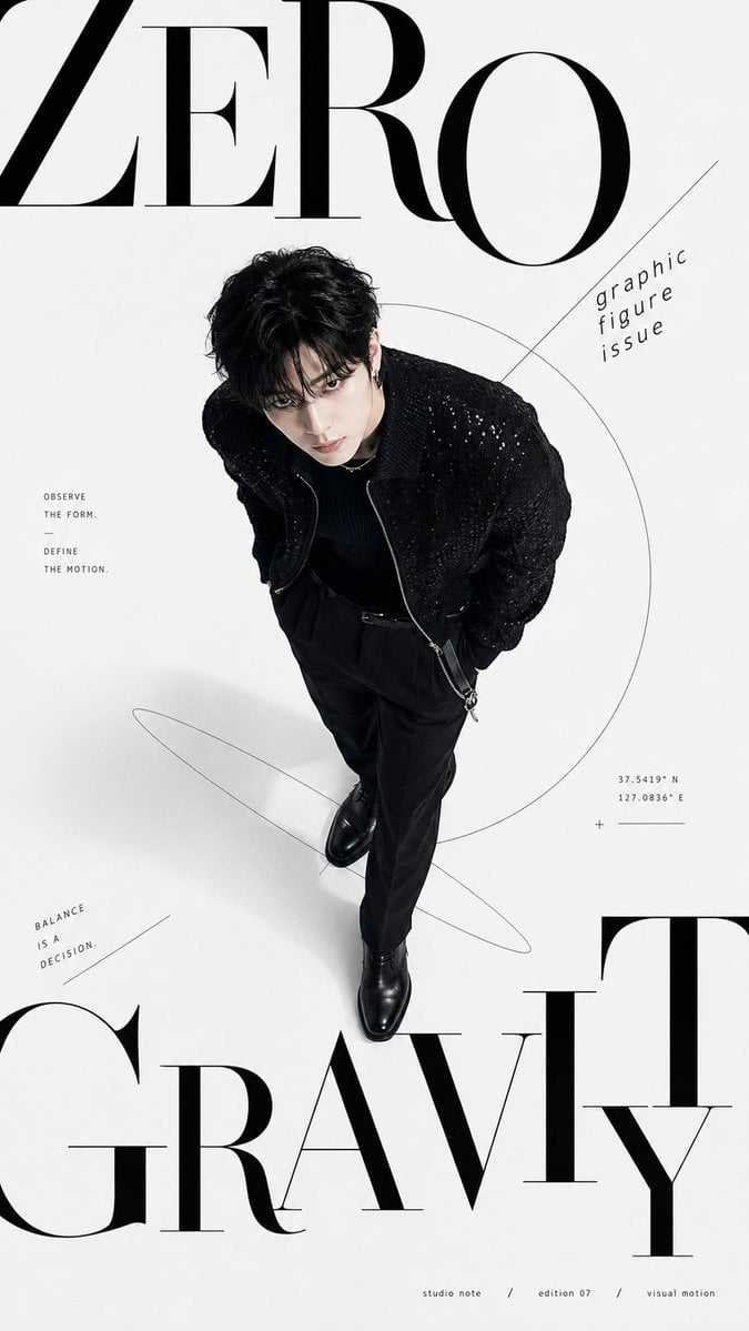 Create a high-end fashion editorial cover with strong typography, ref…