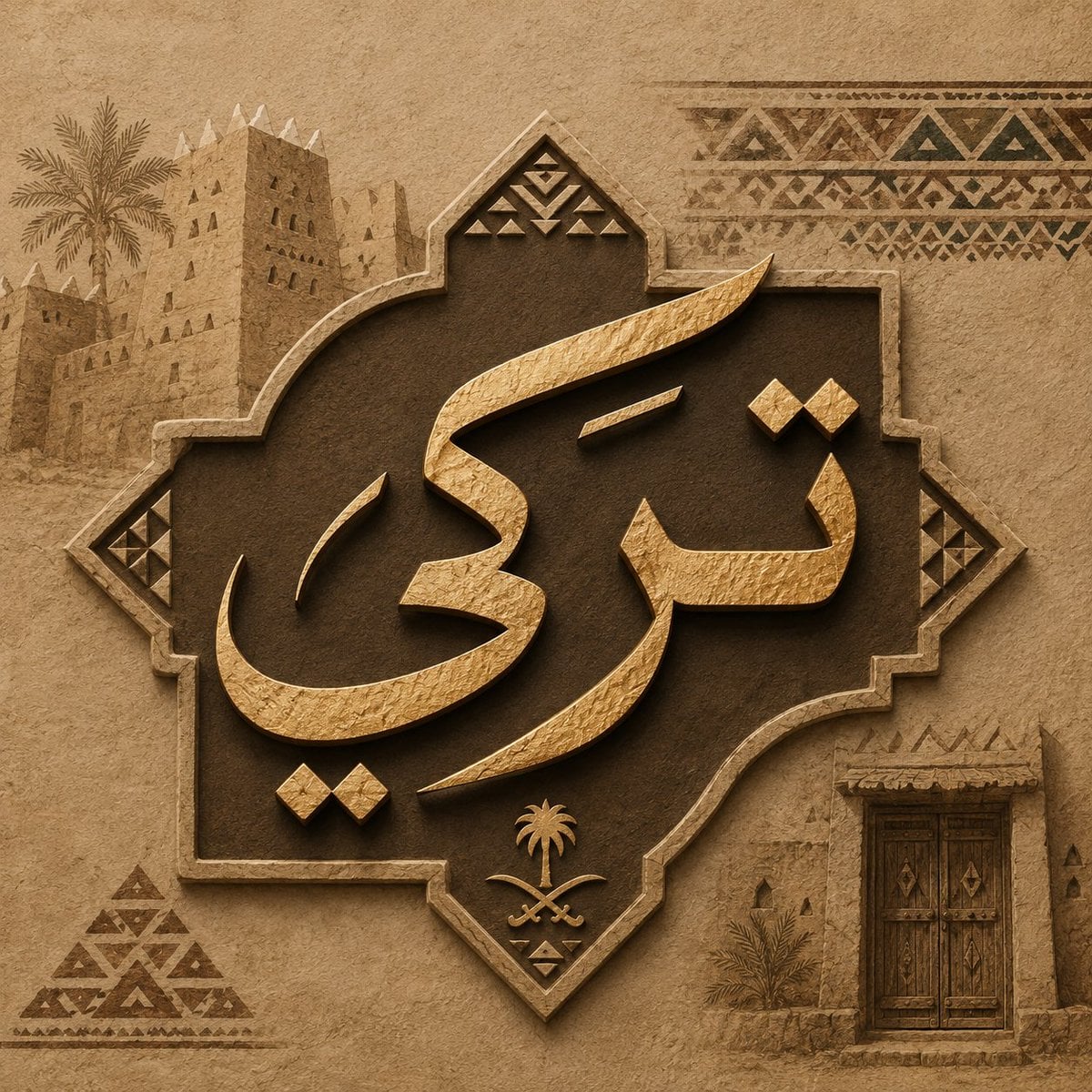 Create a premium Arabic calligraphy artwork featuring the name [Name]…
