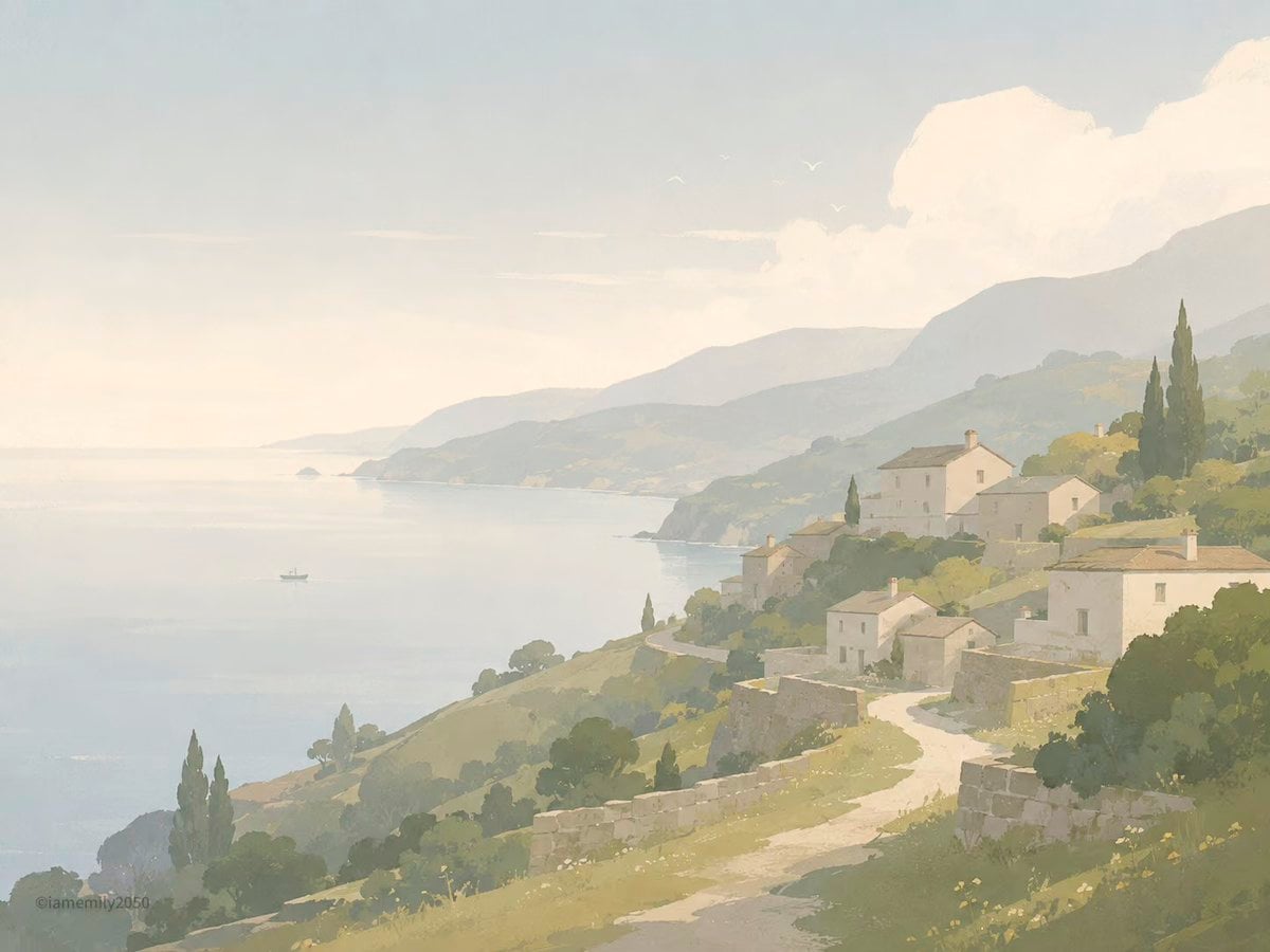 You are a visual style director for a quiet minimalist anime inspired…